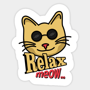 Cute Cat Relaxed Sticker